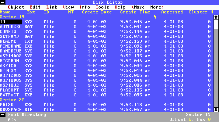 Windows XP (and SP3) MS-DOS Startup Disk