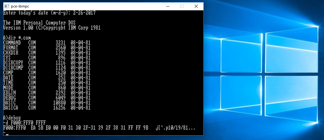 PCE эмулятор. Эмулятор МС дос. Тест компьютера dos. Dos Emulator Windows 10 64 bit.