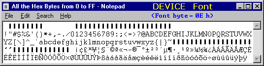 notepad with font picker online